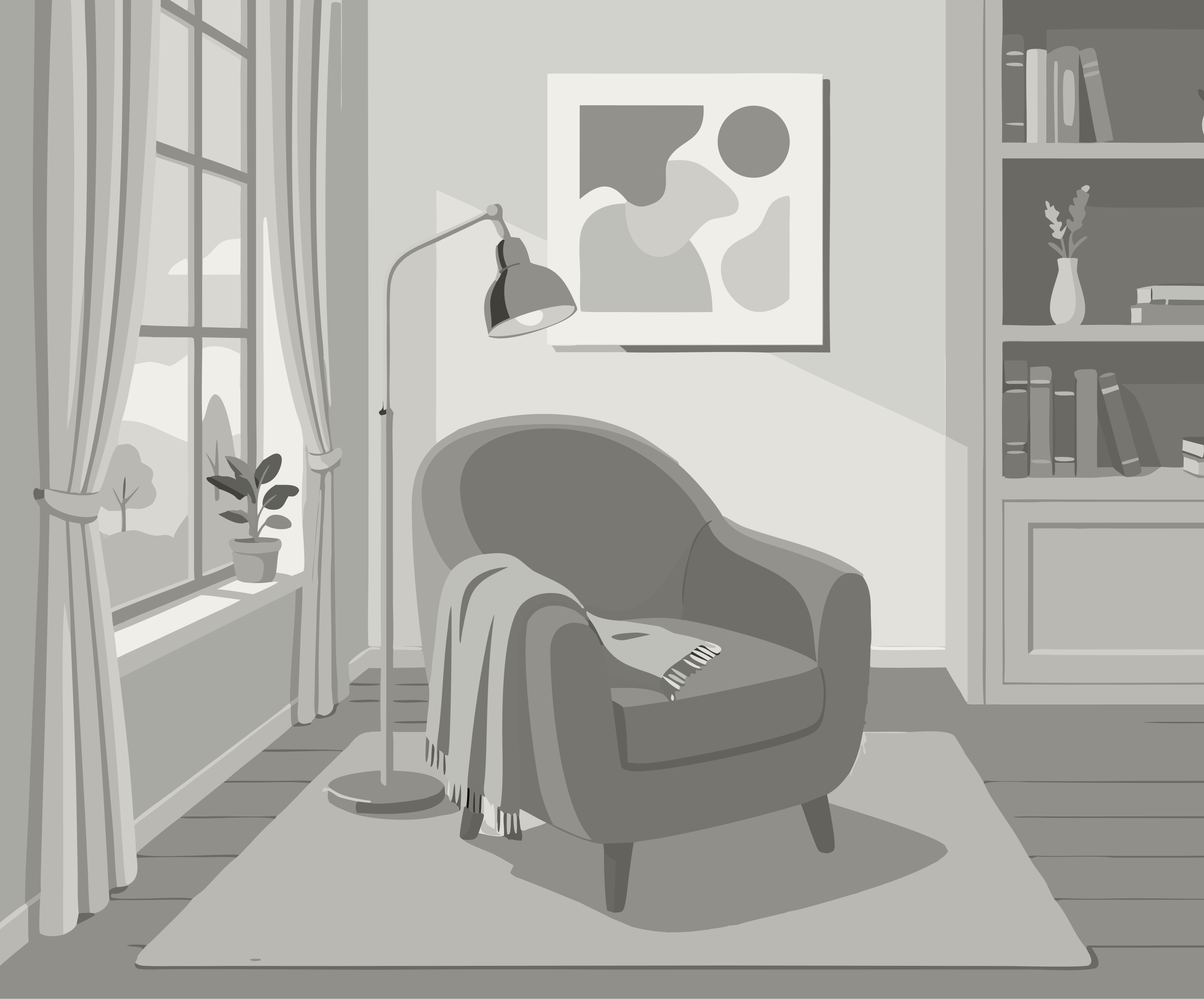 Standard Zweibettzimmer mit Gartenblick